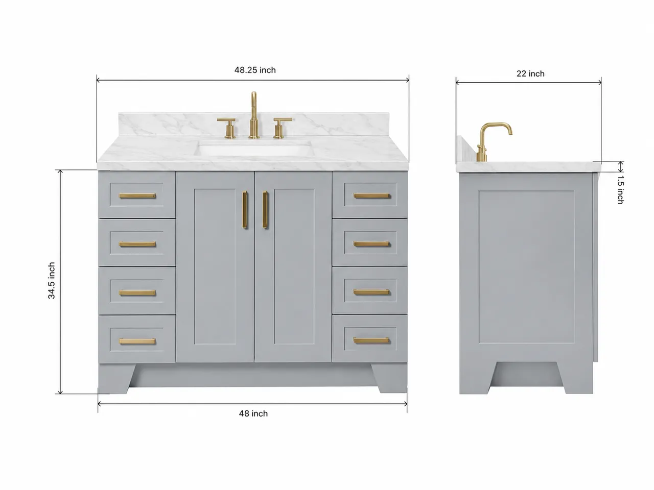 Freestanding bathroom vanity